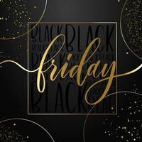 Black friday poster hand lettering vector. vector