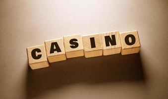 Casino Word with Wooden Cubes photo