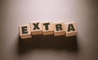 Extra Word with Wooden Cubes photo