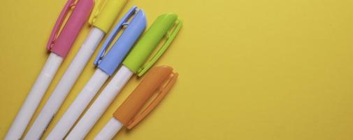 Close up of Color pens photo