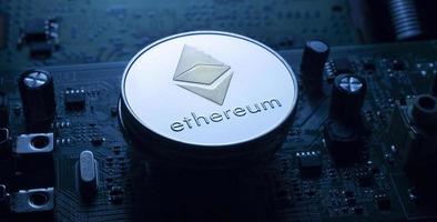 Ethereum Crypto currency coin photo