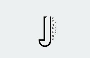 J alphabet letter logo icon with line. Design for business and company vector