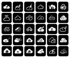 cloud contact  icon flat symbol vector, with contact us set icon vector