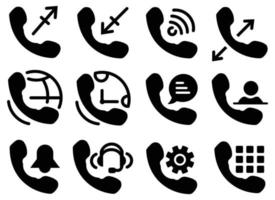 Contact us icon set. Website set icon vector,Icons in thin line style. vector