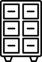 Filing Cabinet Icon Style vector