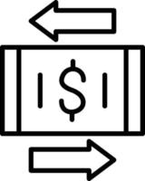 estilo de icono de transferencia de dinero vector