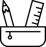 Pencil Case Icon Style vector