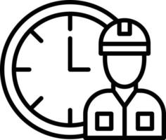 Working Hours Icon Style vector