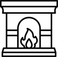 Fireplace Icon Style vector