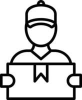 Delivery Man Icon Style vector