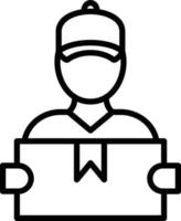 Delivery Man Icon Style vector