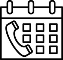 Schedule Call Icon Style vector