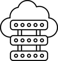 Cloud Server Icon Style vector