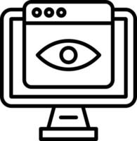 Monitoring Icon Style vector