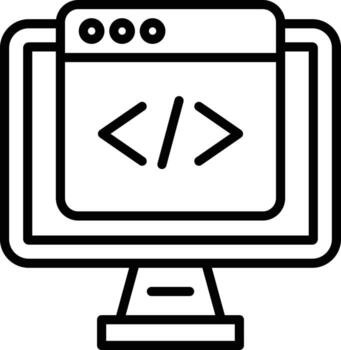 estilo de icono de programación vector