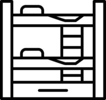 Bunk Bed Icon Style vector