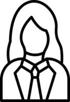 Lady Lawyer Icon Style vector