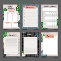 Set of Journal Template with Semi-Formal Look vector