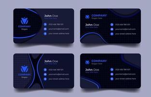 Abstract Blue Business Card Template vector