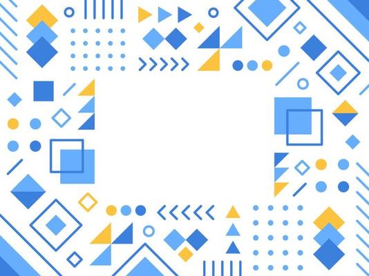 Yellow Blue Abstract Geometric Background