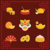 Chinese New Year Icon Set vector