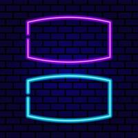 Neon signboard. Vintage frame. Retro neon lamp with Space for text. Vector illustration.