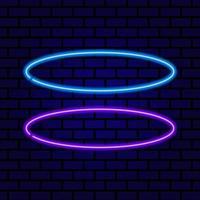 Neon signboard. Vintage frame. Retro neon lamp with Space for text. Vector illustration.