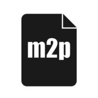 m2p File Icon, Flat Design Style vector