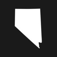 Nevada map on black background vector