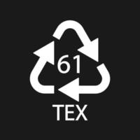 Bio matter organic material recycling code 61 TEX. Vector illustration