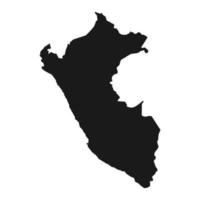 Peru black map on white background vector