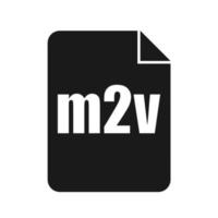 m2v File Icon, Flat Design Style vector