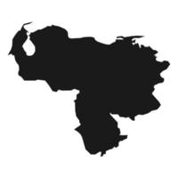 Venezuela black map on white background vector