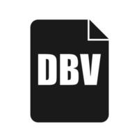 icono de archivo dbv, estilo de diseño plano vector