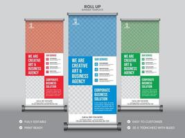 Roll up banner design template for your Business and marketing. Modern x-banner template. Corporate roll up banner design vector