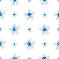 Watercolor flower seamless pattern vector