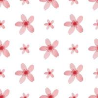 Watercolor flower seamless pattern vector