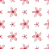 Watercolor flower seamless pattern vector