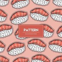 Sushi food seamless pattern hand drawn illustration vector