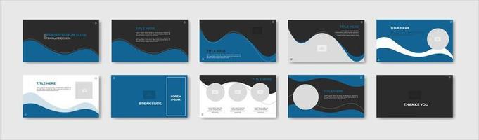 Business presentation template design. Minimalis, modern and keynote vector illustration