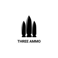 Vector icon three ammo