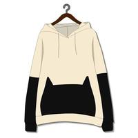 Female hoodie template isolated on a white background vector