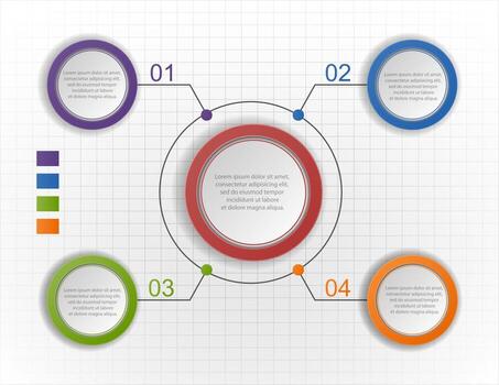 Circle infographic chart, diagram, scheme vector