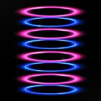 Blue and purple circle light effect vector