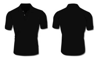 Black Polo Shirt Template vector