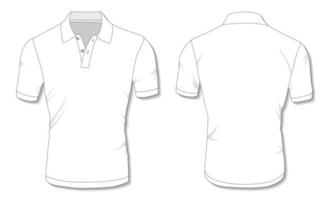White Polo Shirt Template vector