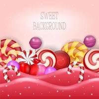Abstract background with sweet candy vector
