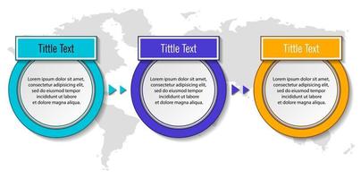 Business data visualization, infographic template with 3 steps on gray background vector