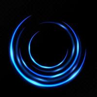 Blue circle light effect vector