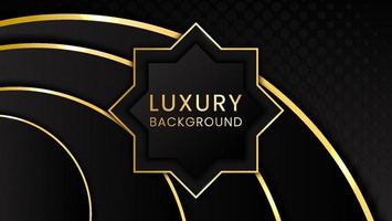 Elegant and Luxury background concept with gold and glitter texture and line. Vector Illustration